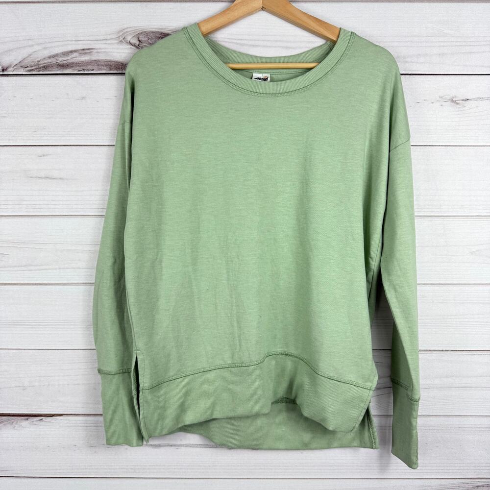 AVIA Women's Green Pullover Sweatshirt Long Sleeve‎ Top Size XS 0/2